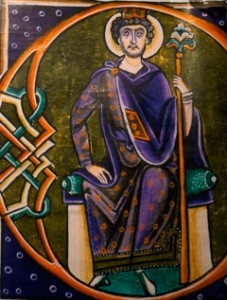 Koning Salomo, volgens een 12e eeuwse boekillustrator die niet twijfelde aan de wijze koning als historische figuur